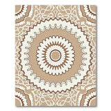 Beige and Neutral Ornate Beige Mandala Persian Area Rug