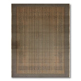 Black and Tan Geometric Dot Area Rug