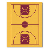 Yellow Basketball Court Geometric Area Rug
