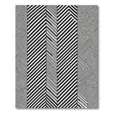 Bold Black White Geometric Zigzag Rug