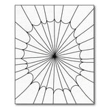 Spider Web Geometric Area Rug - Black White