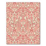Pink Ornate Pink Floral Swirl Area Rug
