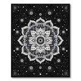 Cosmic Mandala Black White Area Rug