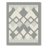 Grey Modern Grey Diamond Geometric Area Rug