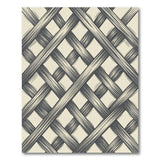 Beige Grey Trellis Lattice Area Rug