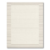 Beige and Neutral Neutral Beige Horizontal Stripe Area Rug