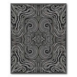 Black and White Intricate Swirl Black White Abstract Area Rug