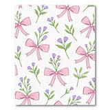 Playful Pink Bows Purple Flowers Area Rug