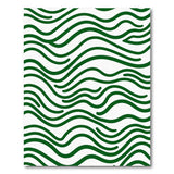 Green Wavy Line Area Rug