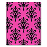 Floral Vintage Vibrant Pink Damask Floral Area Rug