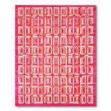 Bold Pink Geometric Area Rug