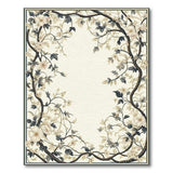 Vintage Floral Branch Beige Area Rug