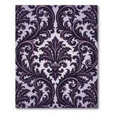 Floral Vintage Purple Damask Floral Area Rug