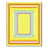 Vibrant Multi-Color Concentric Frames Area Rug