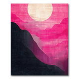 Pink Halftone Moonrise Area Rug