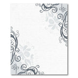 Elegant Black White Floral Scroll Rug