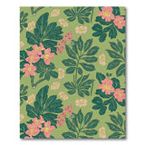 ODIKA Sage Green Botanical Floral Washable Area Rug - Low Pile Non-Slip & Robot Vacuum Friendly Floor Decor
