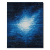 Blue and Teal Cosmic Nebula Blue Area Rug