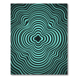 Teal Wavy Concentric Area Rug