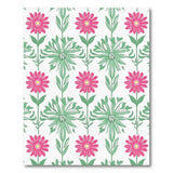 Pink Pink Gerbera Daisy Floral Area Rug