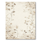 Vintage Beige Vine Leaf Area Rug