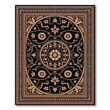 Gold and Silver Ornate Gold Floral Persian Area Rug
