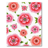 Pink Floral Vintage Vibrant Pink Peony Floral Area Rug