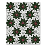 Pink Bloom Green Leaf Floral Vintage Area Rug