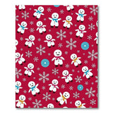 Festive Snowmen Snowflakes Area Rug