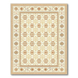 Traditional Persian Beige and Neutral Beige Traditional Persian Motif Area Rug