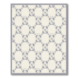 Grey Floral Trellis Area Rug