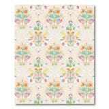 Vibrant Bird Lily Floral Cream Rug