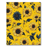 Vibrant Yellow Sunflower Pattern Floral Vintage Area Rug