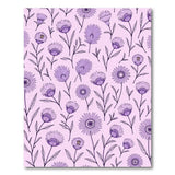 Purple Purple Daisy Floral Area Rug
