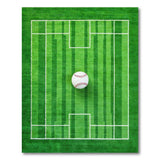Green Baseball Field Green Turf Area Rug