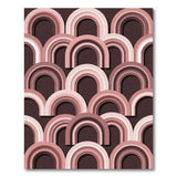 Pink Overlapping Arches Geometric Area Rug