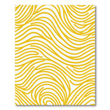 Yellow Wavy Lines Abstract Area Rug