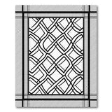 Black White Geometric Trellis Lattice Rug