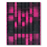 Vibrant Pink Geometric Stripe Area Rug