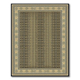 Traditional Persian Gold and Silver Black Gold Traditional Persian Area Rug