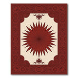 Ornate Red Starburst Persian Rug