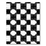 Black and White Distressed Black White Abstract Area Rug