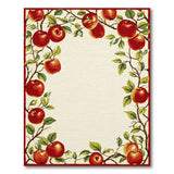 ODIKA Washable Red Apple Orchard Low Pile Non-Slip Farmhouse Area Rug