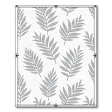 Grey Leaf Pattern Area Rug
