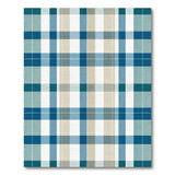Blue and Teal Blue Teal Plaid Check Area Rug
