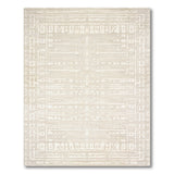 ODIKA Cream Abstract Geometric Washable Rug - Non-Slip Low Pile Area Rug