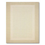 Beige and Neutral Beige Woven Border Area Rug