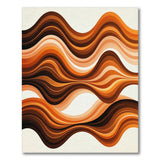 Wavy Earth Tone Abstract Area Rug