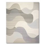 Wavy Abstract Beige Grey Area Rug