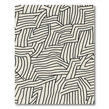 Black White Geometric Interlocking Area Rug